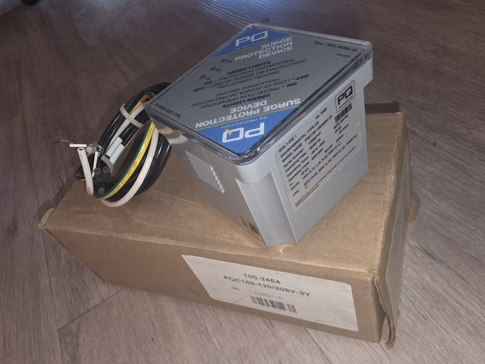 PQ Protection surge protection device (SPD) Model Name PQC160-120/208v-3Y