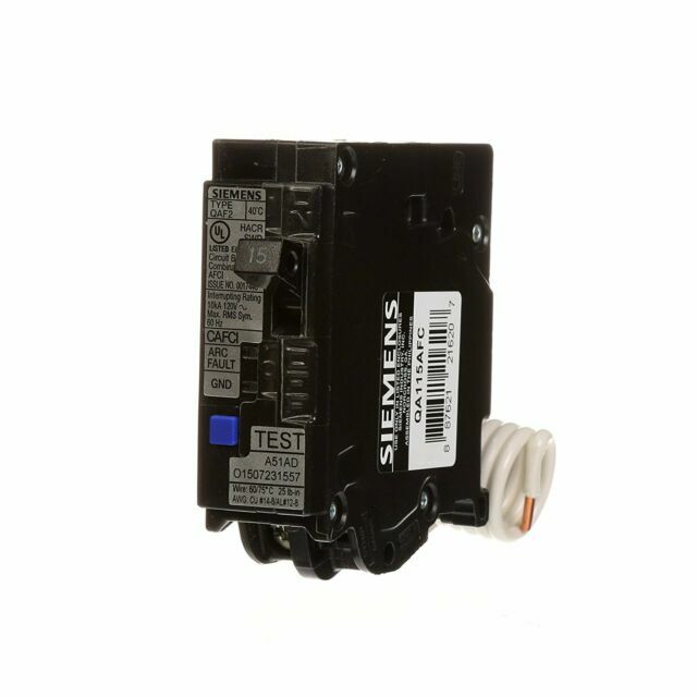 Siemens QA115AFC 15 A Plug-On Combination AFCI Breaker – Black