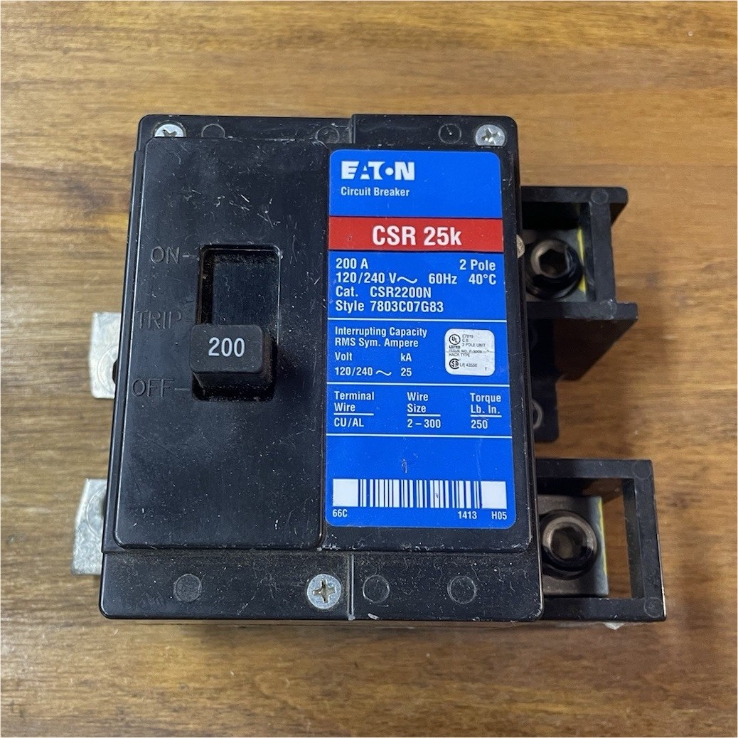 Eaton CSR2200N 200A 2-Pole Main Breaker 201-250V Trip Indicator