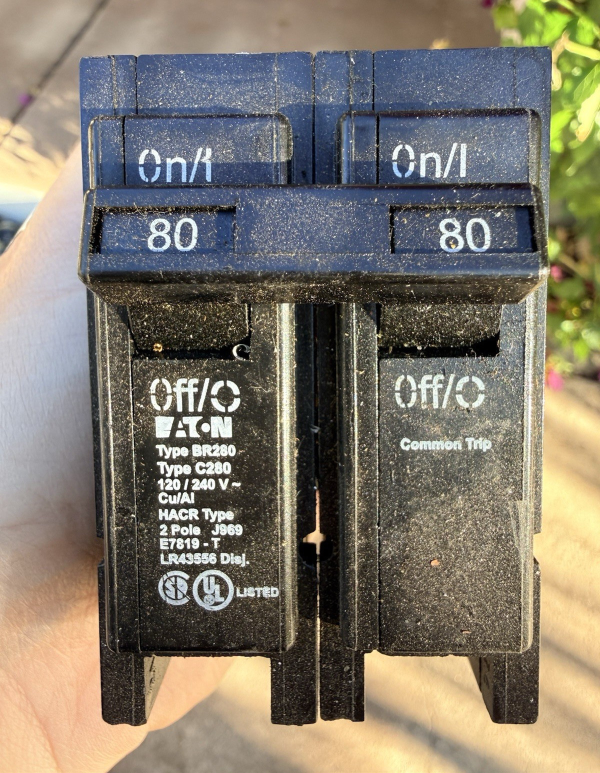 NEW Eaton BR280/C280 80A 2-Pole 120/240V AC Branch Circuit Breaker Common Trip