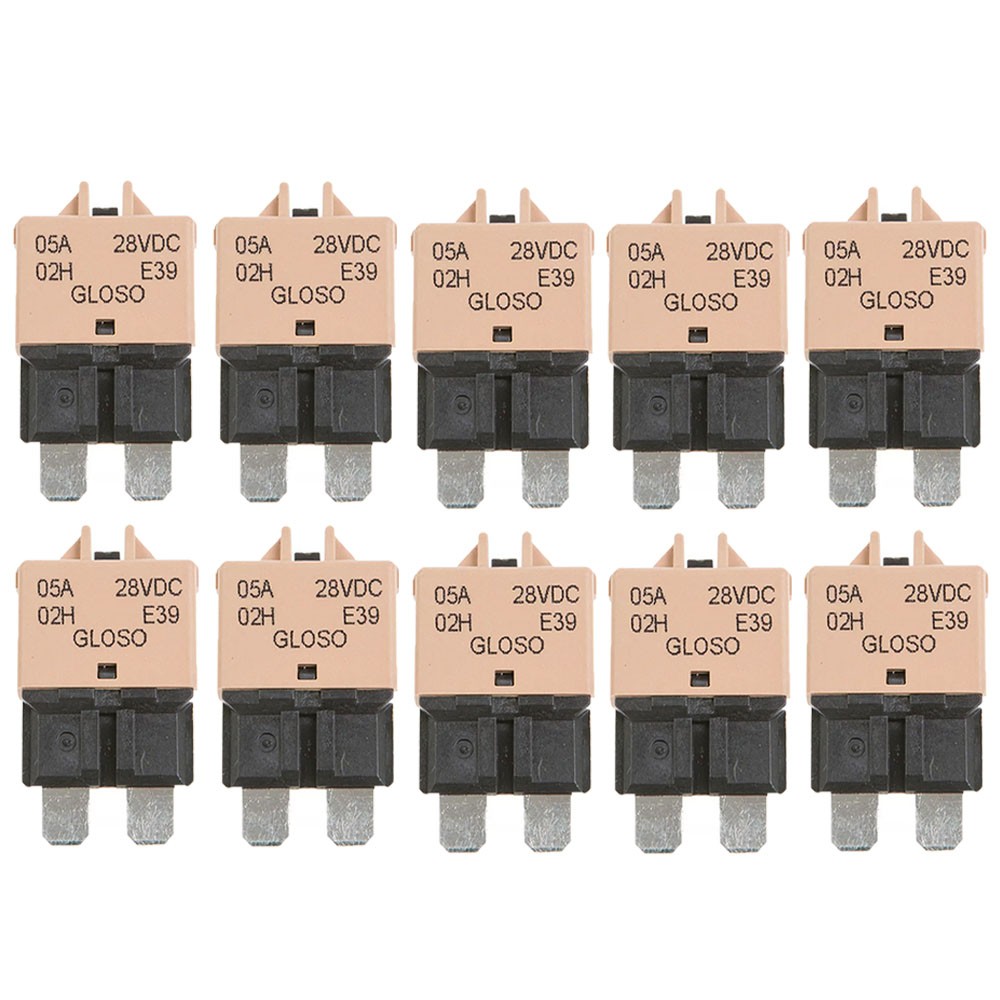 10x 5A Circuit Breakers Resettable Blade Type Fuse Car Van Truck Boat Marine